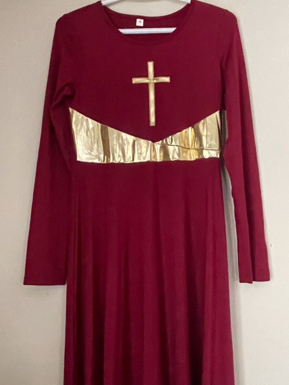 Burgundy & Gold Religious Costume Dress